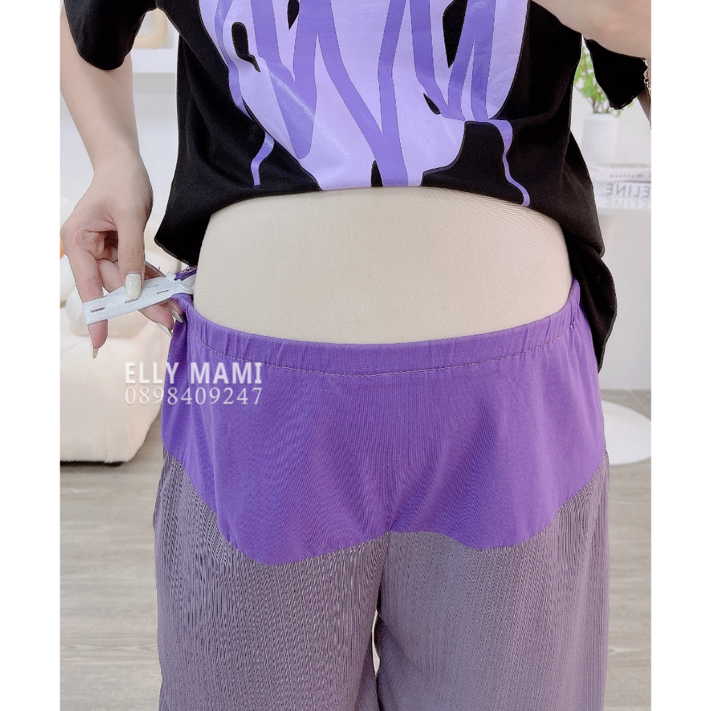 ( 40kg - 75kg ) Đồ Bộ Bầu Và Sau Sinh Thun Tim Xinh , Áo Ngắn Tay &amp; Quần Cộc Form Dễ Mặc , Siêu Mát Nhẹ Tênh