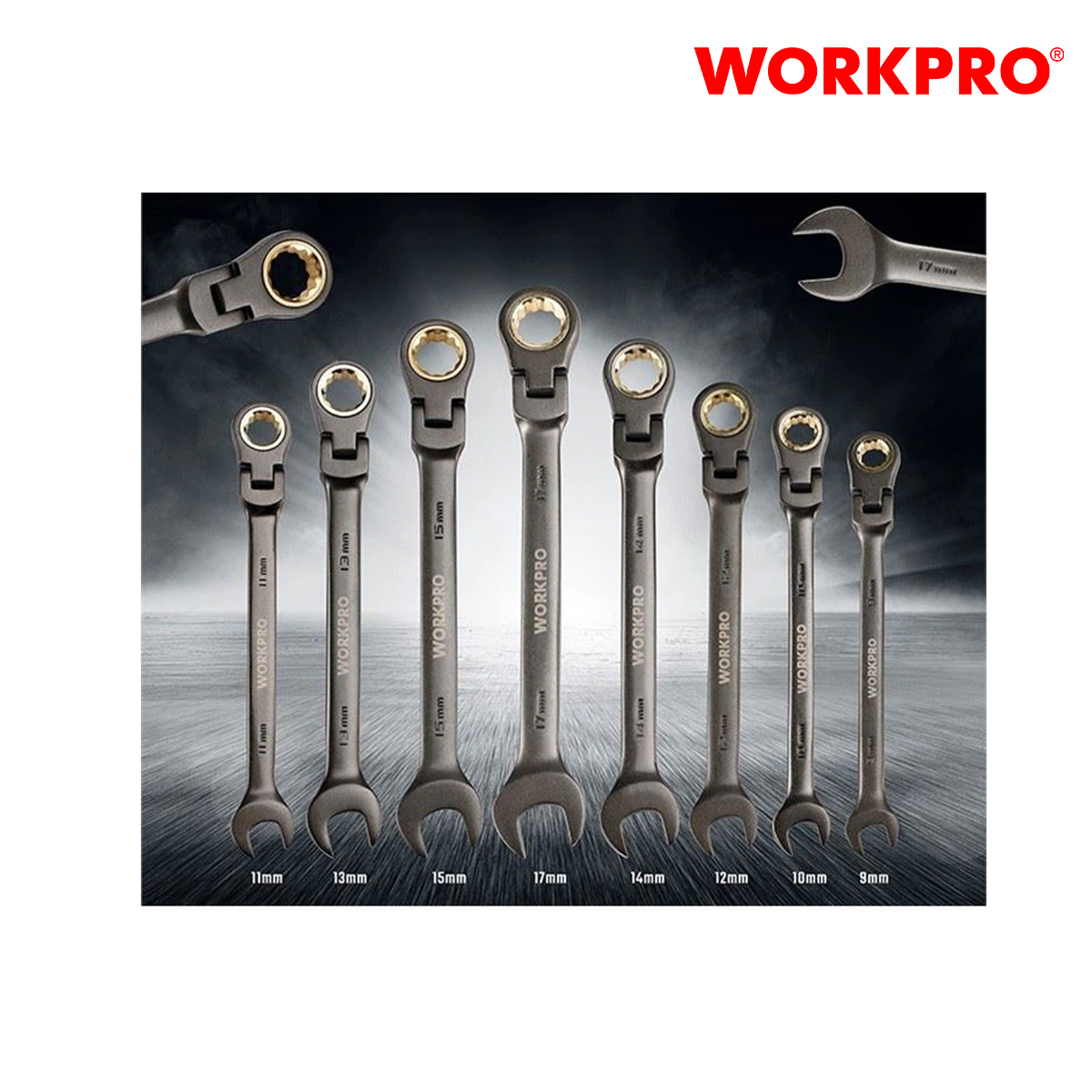 Bộ cờ lê vặn có răng 8 cái Workpro - WP202521 Chính hãng