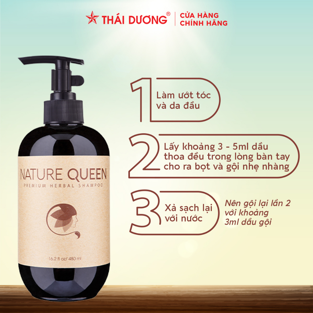 Dầu gội thảo dược Nature Queen 100ml - Sao Thái Dương