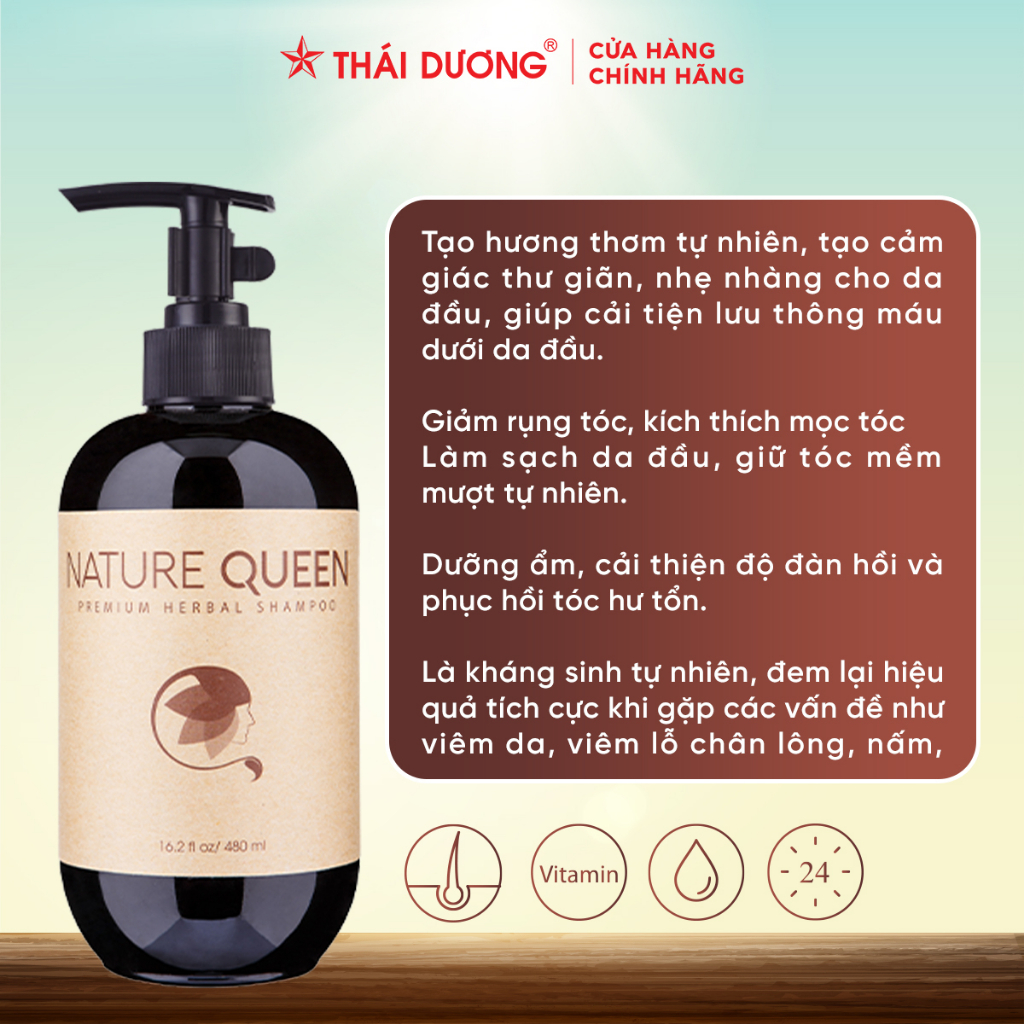 Dầu gội thảo dược Nature Queen 100ml - Sao Thái Dương