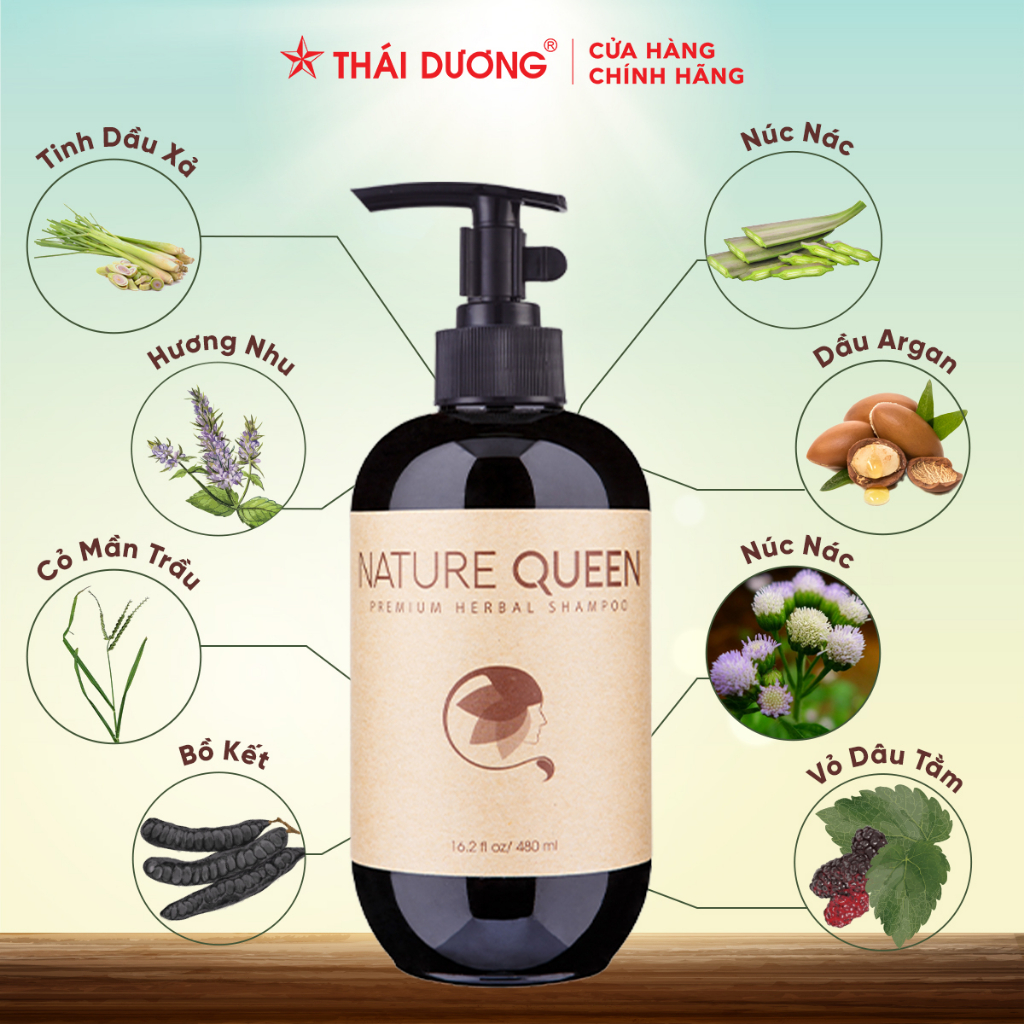 Dầu gội thảo dược Nature Queen 100ml - Sao Thái Dương