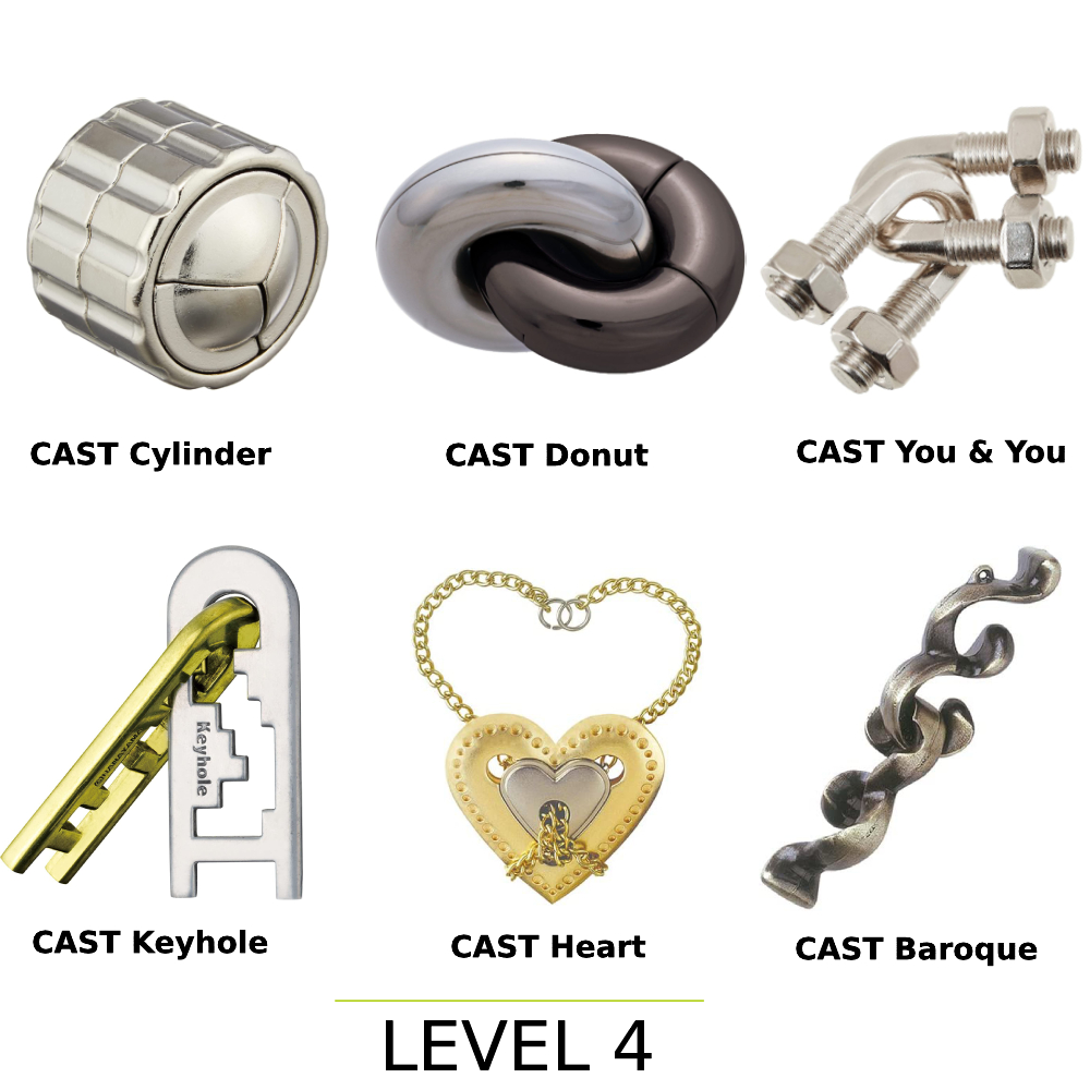 Đồ chơi rèn luyện IQ trí não Huzzle Hanayama Nhật Bản level 1~6