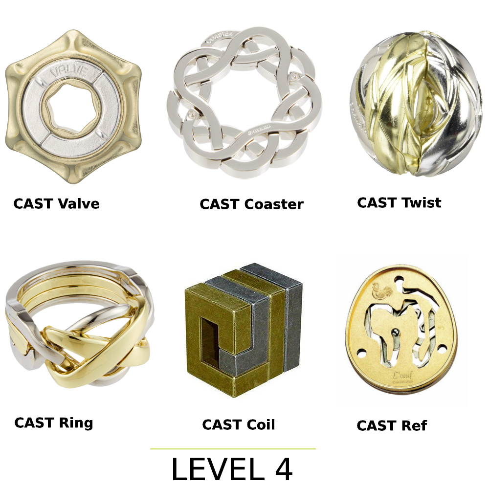 Đồ chơi rèn luyện IQ trí não Huzzle Hanayama Nhật Bản level 1~6