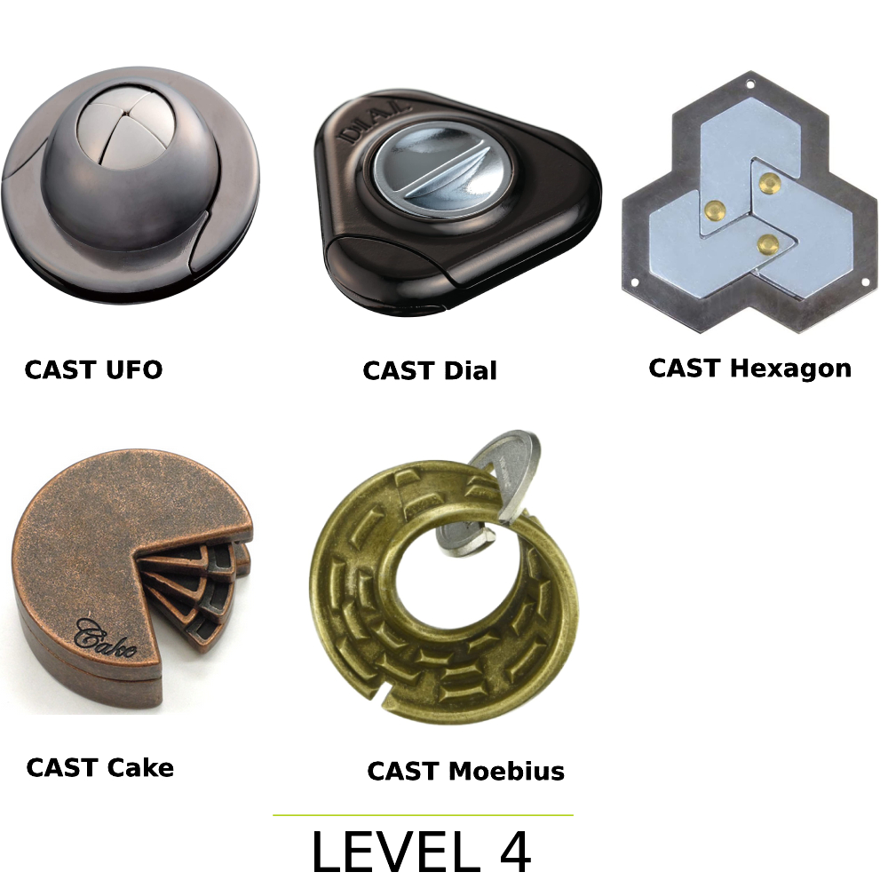 Đồ chơi rèn luyện IQ trí não Huzzle Hanayama Nhật Bản level 1~6