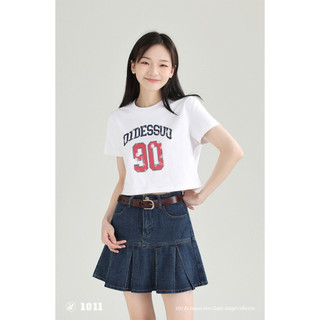 [Order theo yêu cầu] Áo thun DESSUU Croptop ngắn tay in hình " OLD DESSUU" áo phông 2023 (DESSUU)