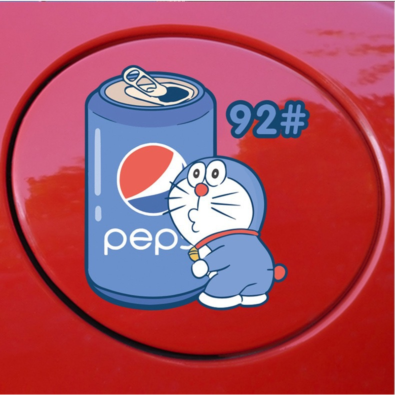 Tem decal sáng tạo dán nắp bình xăng chủ đề nhân vật hoạt hình động đáo