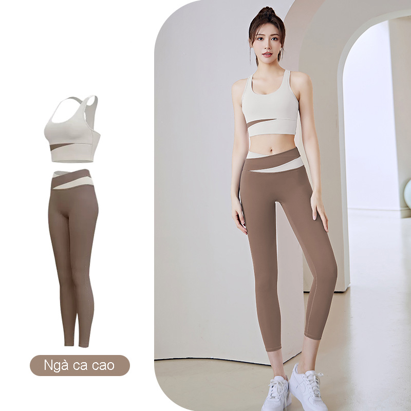 Bộ Tập Gym Yoga Aerobic Nữ Cao Cấp Có Mút Ngực Co Giãn 4 Chiều - BGL1