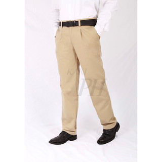 Quần kaki trung niên xếp ly ống suông bigsize màu chuẩn KK025
