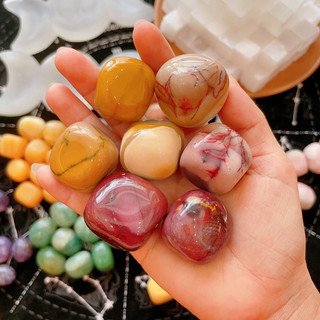 Viên sỏi Năng Lượng đá Mookaite, Đá Thiên Nhiên, Đá viên đã mài bóng
