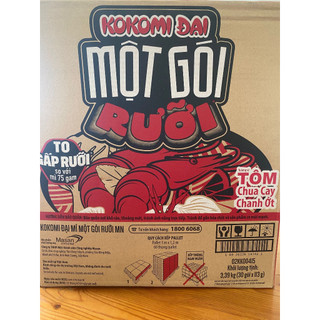 Thùng 30 gói mì kokomi đại một gói rưỡi 113g vị tôm chua cay chanh ớt