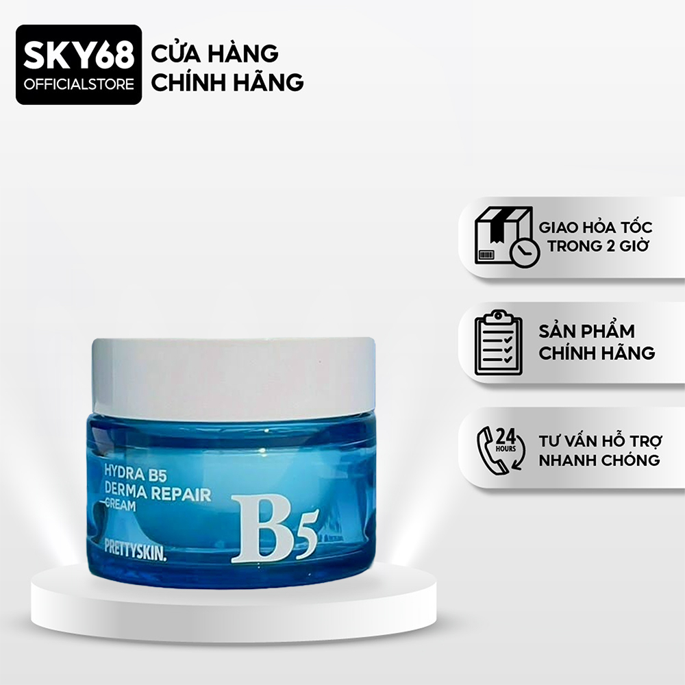 Kem Dưỡng Phục Hồi Trắng Da PrettySkin Hydra B5 Derma Repair Cream 52ml