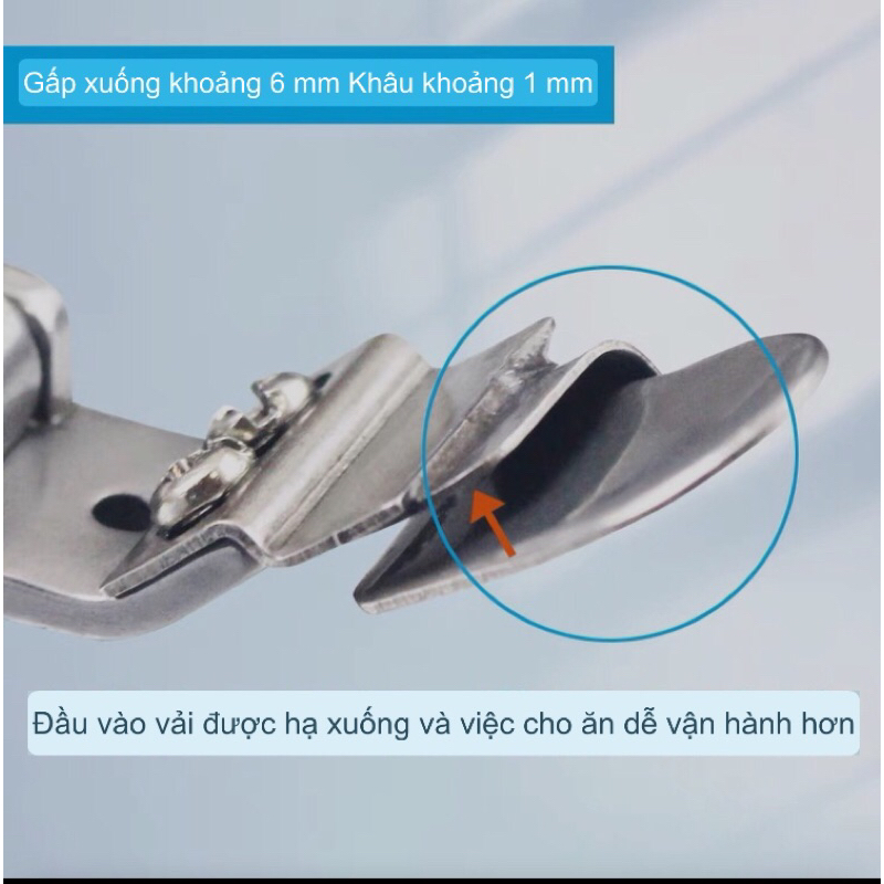 Chân vịt bẻ lai gấp mí cuốn mép P351 1mm 2mm 3mm