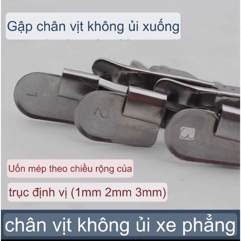 Chân vịt bẻ lai gấp mí cuốn mép P351 1mm 2mm 3mm