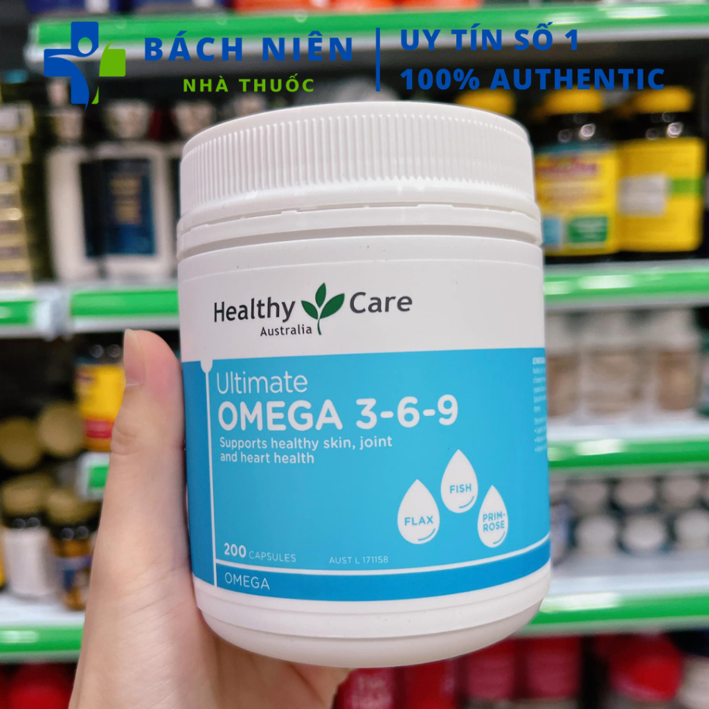 Dầu cá Úc Healthy Care Ultimate Omega 3-6-9 200 viên, Omega 369 Healthy Care của Úc