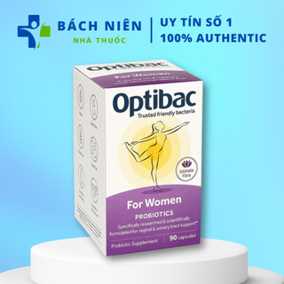 Men vi sinh Optibac tím 30 viên, 90 viên , Men vi sinh Optibac Probiotics for women của Anh