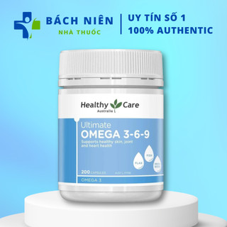 Dầu cá úc healthy care ultimate omega 3-6-9 200 viên, omega 369 healthy care của úc
