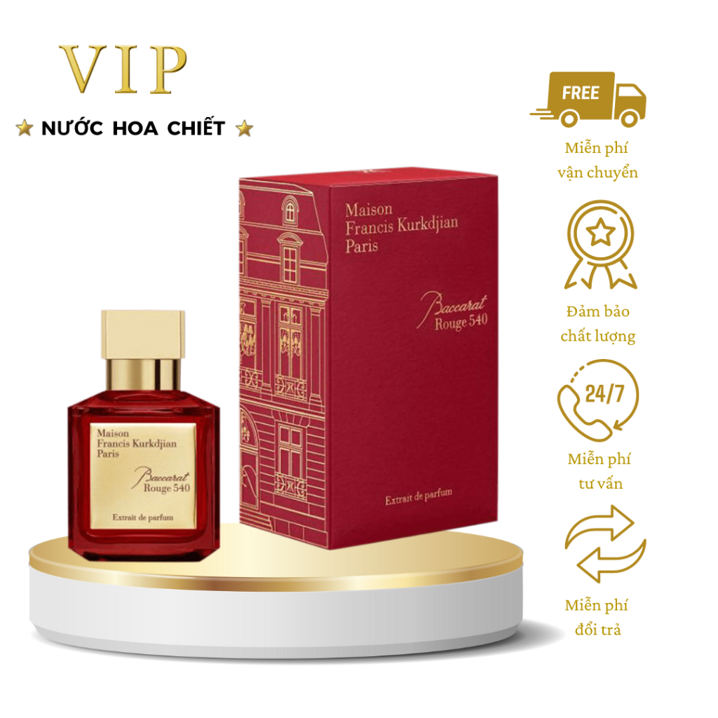 Nước hoa dùng thử Baccarat Rouge 540 10ml - VIP SHOP