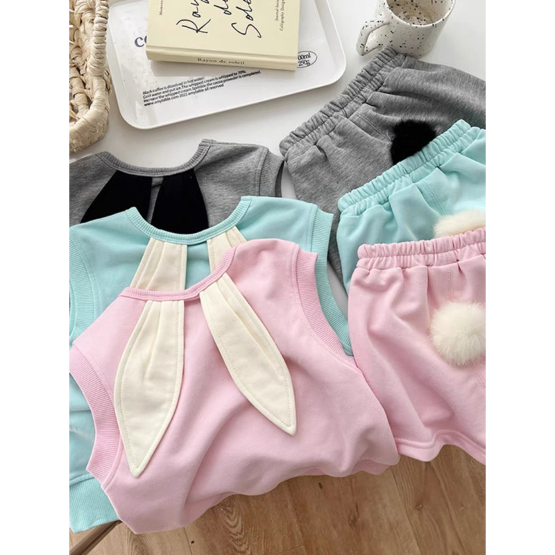Bộ thỏ xinh hè thu cho bé gái, trai