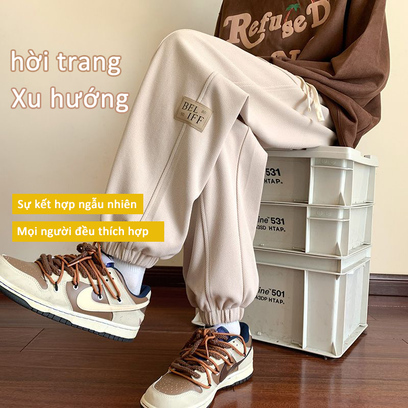 Quần nỉ jogger nam,quần Thể Thao unisex,Quần Chạy Bộ Nam,quần thể thao rộng Hàn Quốc phong cách 2023