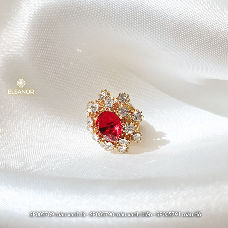 Ghim cài áo nam nữ Eleanor Accessories hình hoa đính đá phụ kiện thời trang 5789