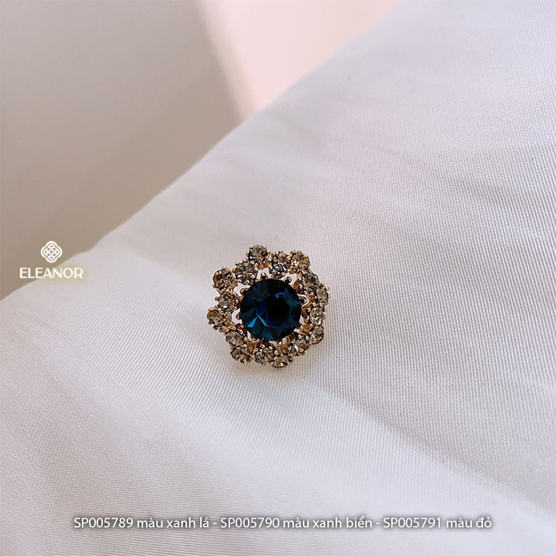 Ghim cài áo nam nữ Eleanor Accessories hình hoa đính đá phụ kiện thời trang 5789