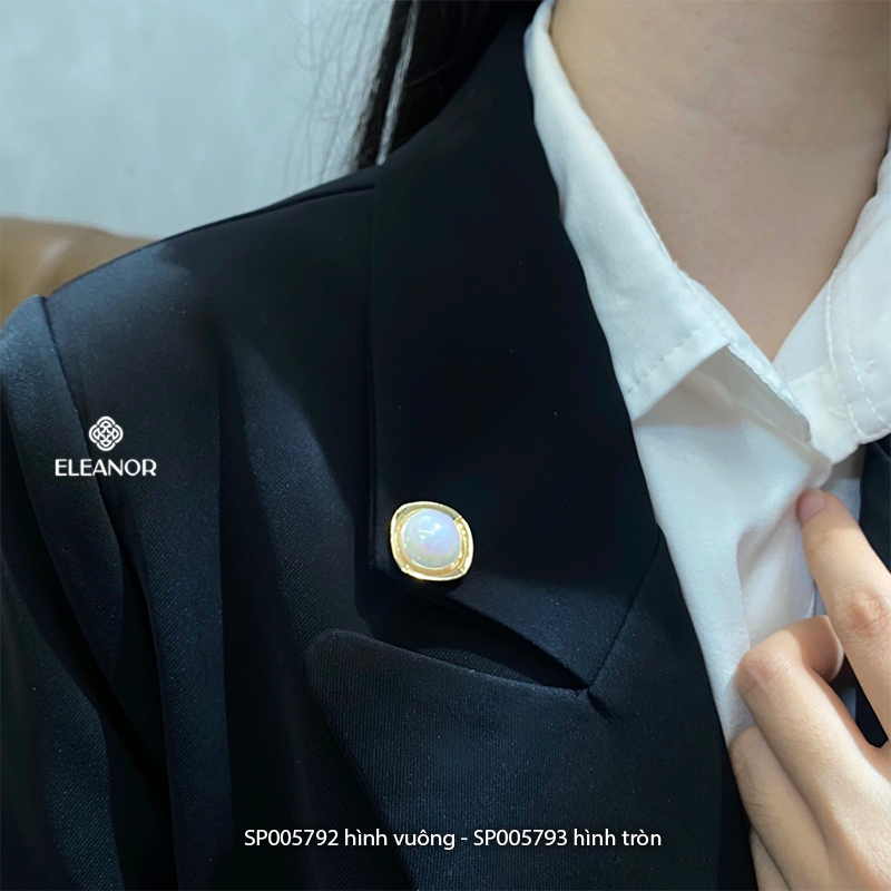 Ghim cài áo nam nữ Eleanor Accessories đính đá ngọc trai nhân tạo phụ kiện thời trang 5792