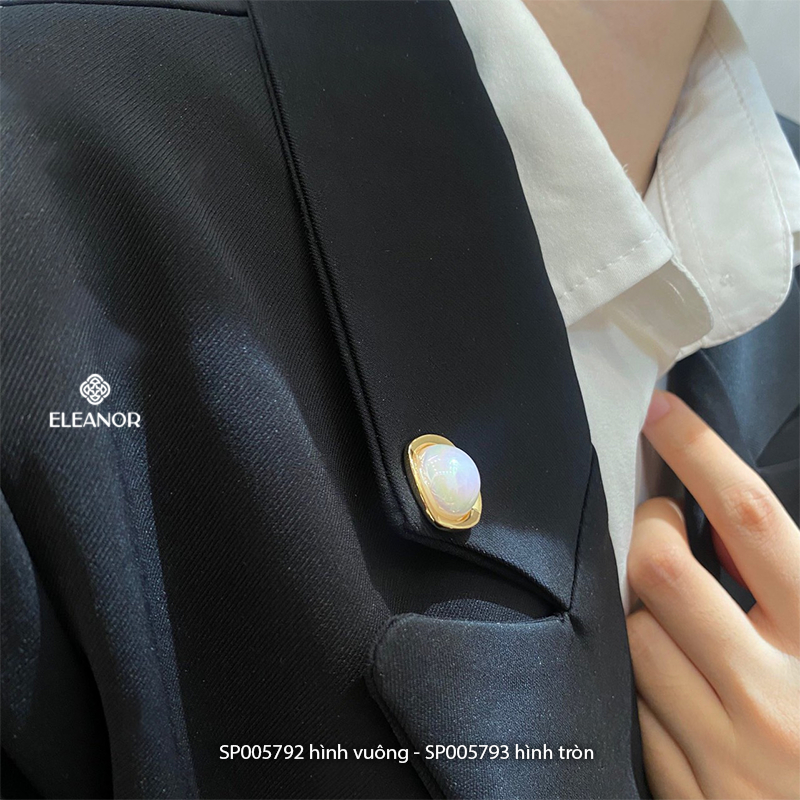 Ghim cài áo nam nữ Eleanor Accessories đính đá ngọc trai nhân tạo phụ kiện thời trang 5792