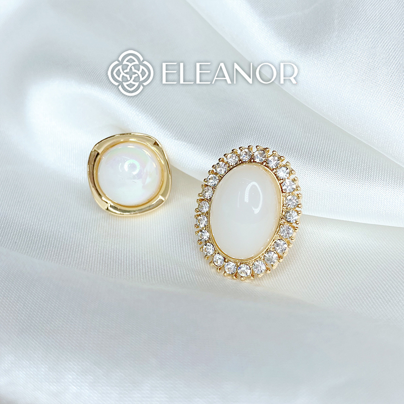 Ghim cài áo nam nữ Eleanor Accessories đính đá ngọc trai nhân tạo phụ kiện thời trang 5792