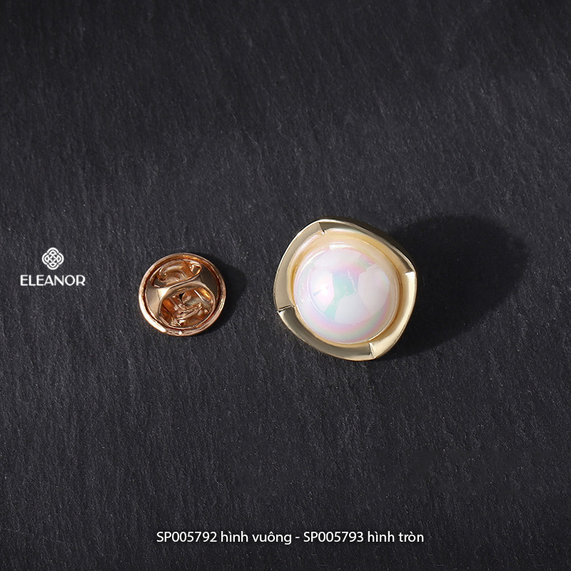 Ghim cài áo nam nữ Eleanor Accessories đính đá ngọc trai nhân tạo phụ kiện thời trang 5792
