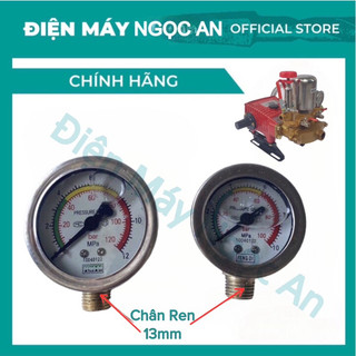 Đồng hồ áp đầu rửa xe - đo áp lực đầu rửa xe chân ren bằng đồng thau
