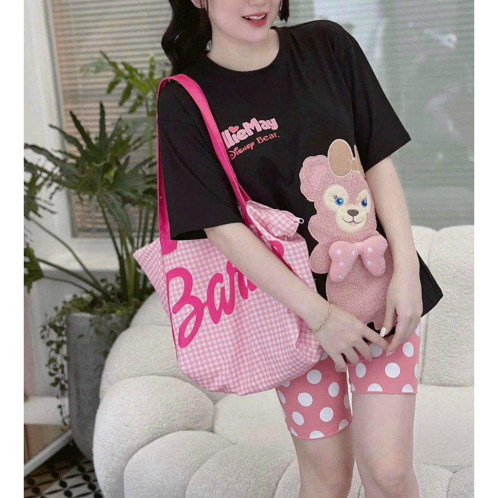 [6,6  Sales Freeship] Set bộ đùi thun ngố in gấu cute, set áo thun tay ngắn in gấu nơ mix quần đùi chấm bi dễ thương mtb