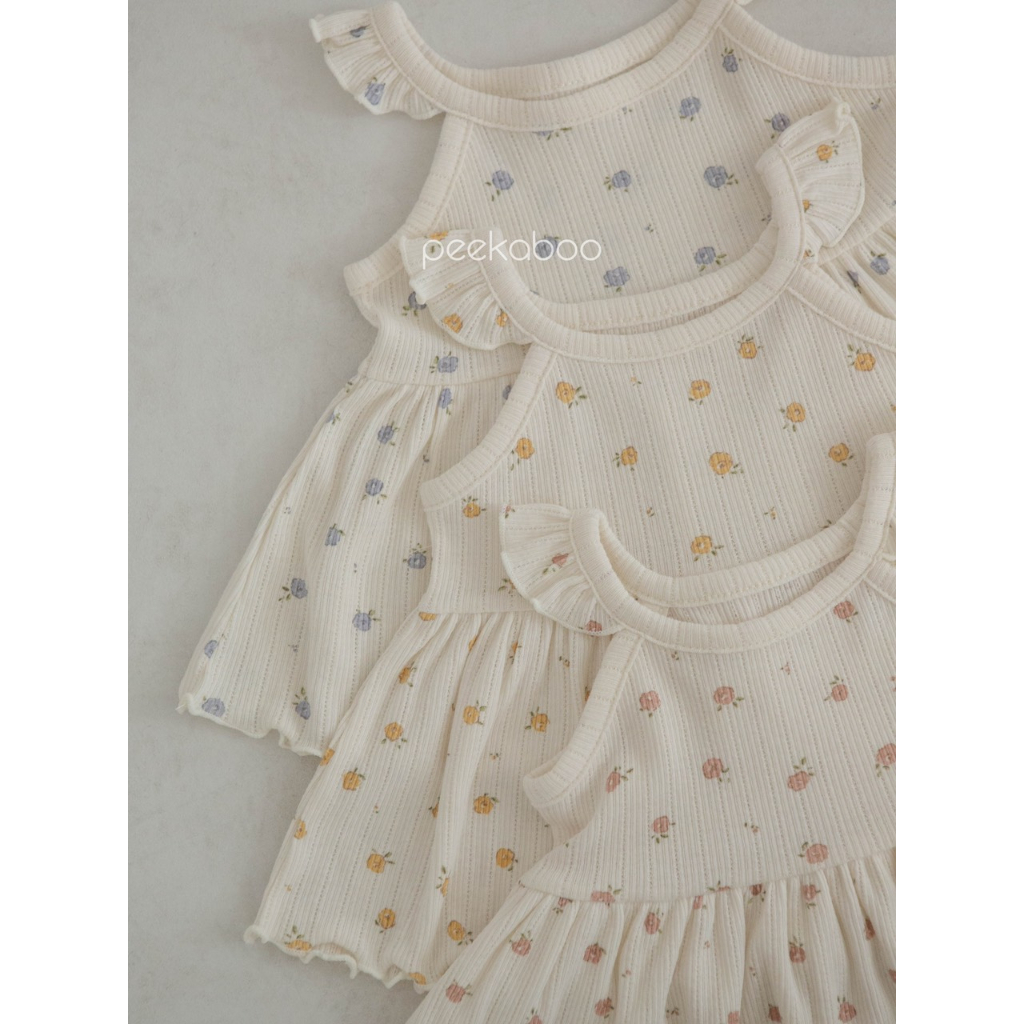 Bộ rời hè hoa nhí 2 dây Darling Peekaboo Hàn Quốc cho bé gái