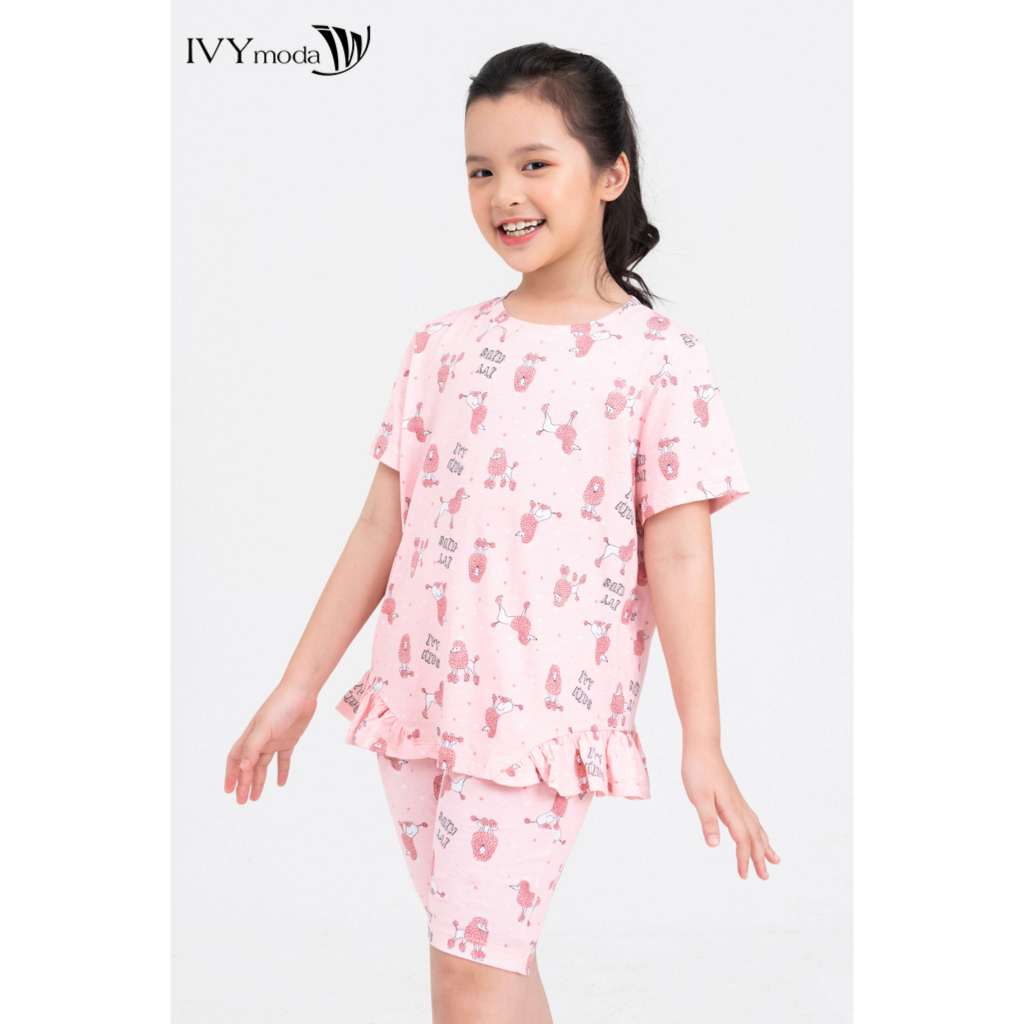 Bộ thun IVY Kids bé gái IVY moda MS 57G1628