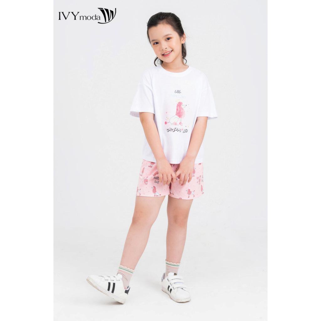 Bộ thun Little Princess bé gái IVY moda MS 57G1627