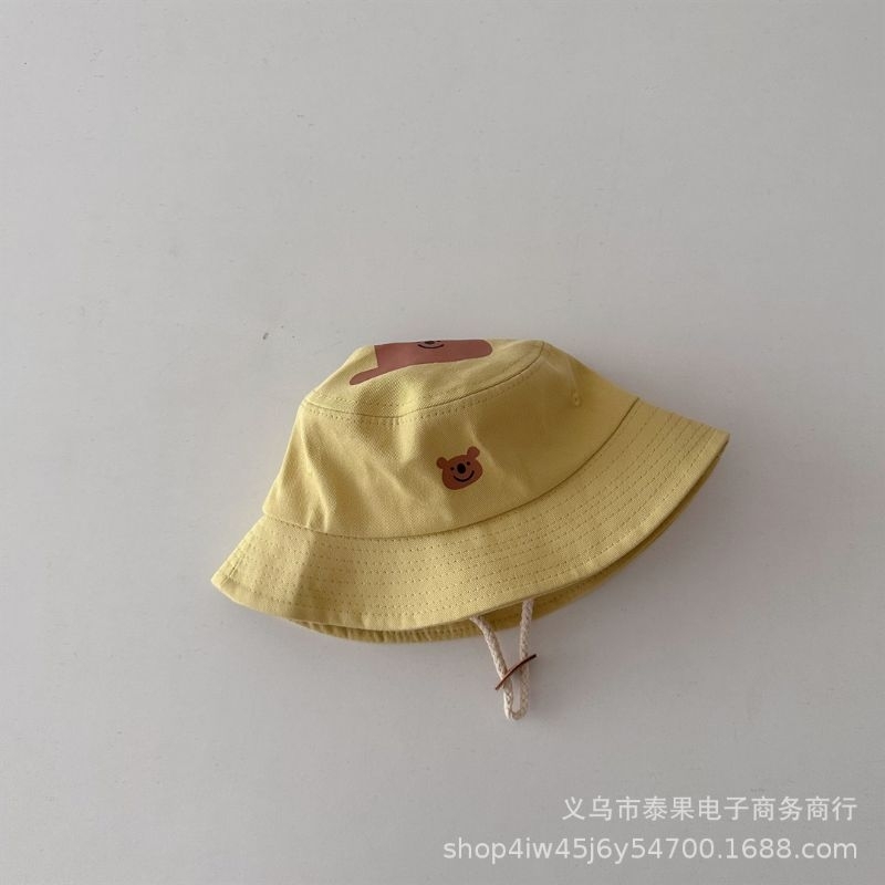 Mũ vành hình mặt cười có quai điều chỉnh cho bé, mũ vành mùa hè cho bé