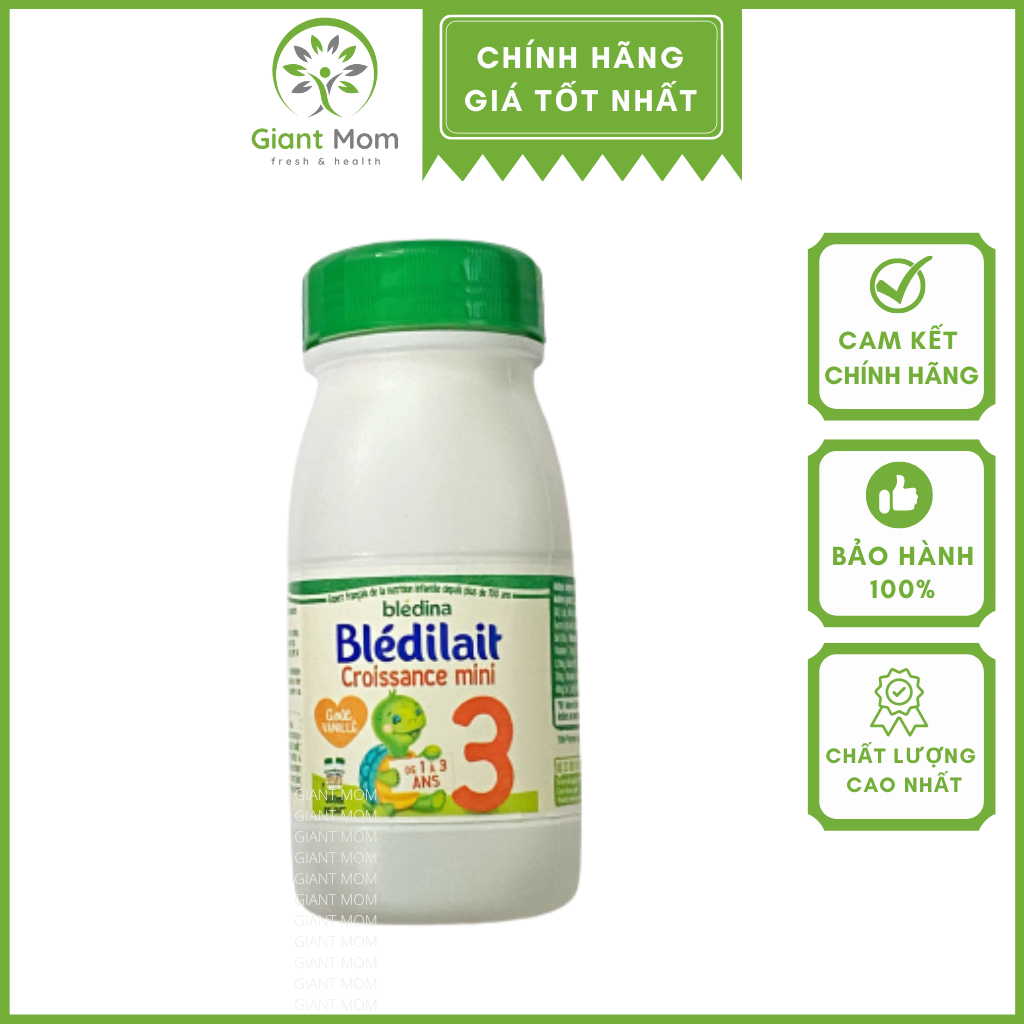 Sữa Bledilait - Sữa nước Bledilait pha sẵn số 3 - Chai 250ml - Date mới nhất