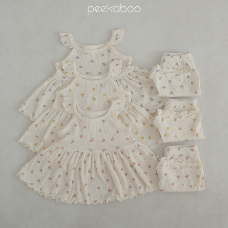 Bộ rời hè hoa nhí 2 dây Darling Peekaboo Hàn Quốc cho bé gái