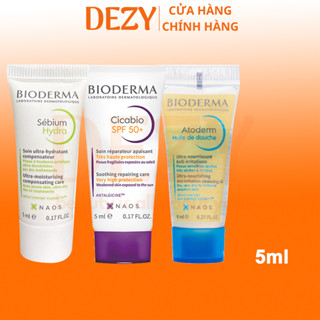 Mẫu Dùng Thử Bioderma 5ml Kem Dưỡng Cicabio SPF50 Phục Hồi Da Và Kem Dưỡng Sebium Hydra Từ Pháp Dezy