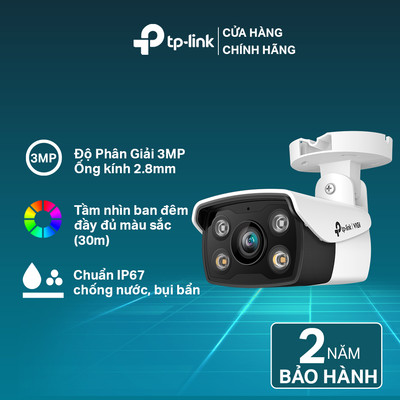 Camera IP TP-Link CCTV VIGI C330 3MP Full Color Ngoài Trời, Phát Hiện Thông Minh