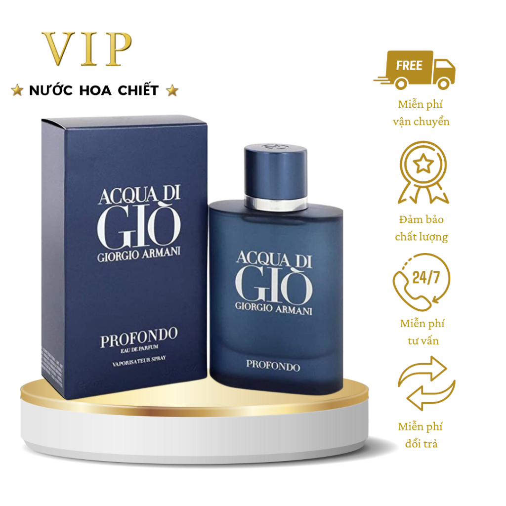 Nước hoa Acqua Di Gio Profondo (Giò Xanh) dùng thử 10ml