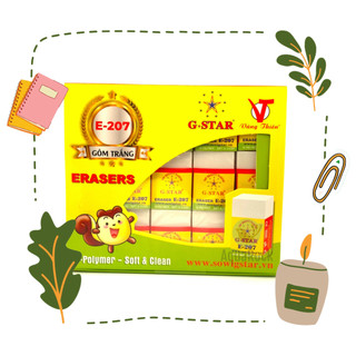 Hộp 30 cục viên gôm tẩy chì ruột trắng gstar e207 / e-207 chất lượng tốt