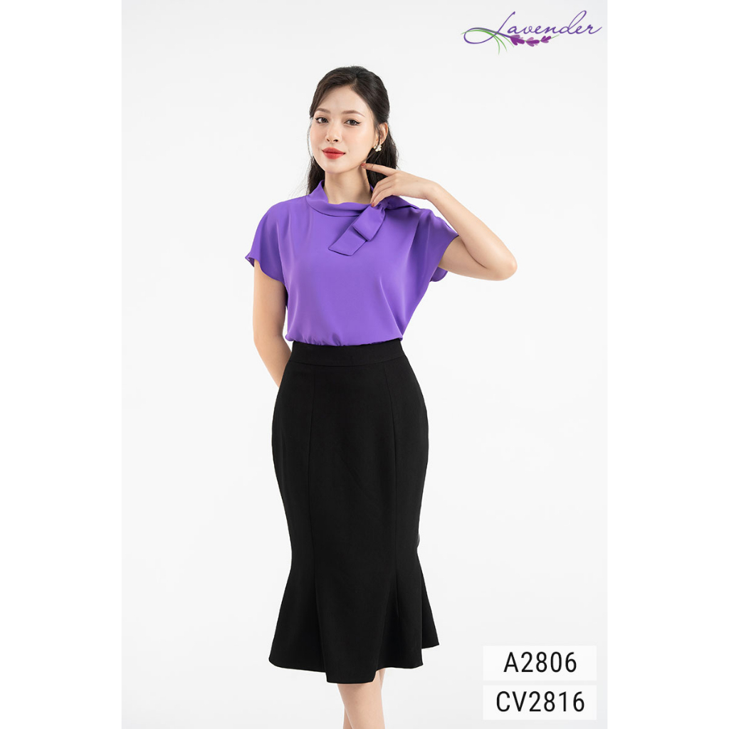 Chân váy đen đuôi cá LAVENDER FASHION dáng dài chất co giãn cao cấp CV2816
