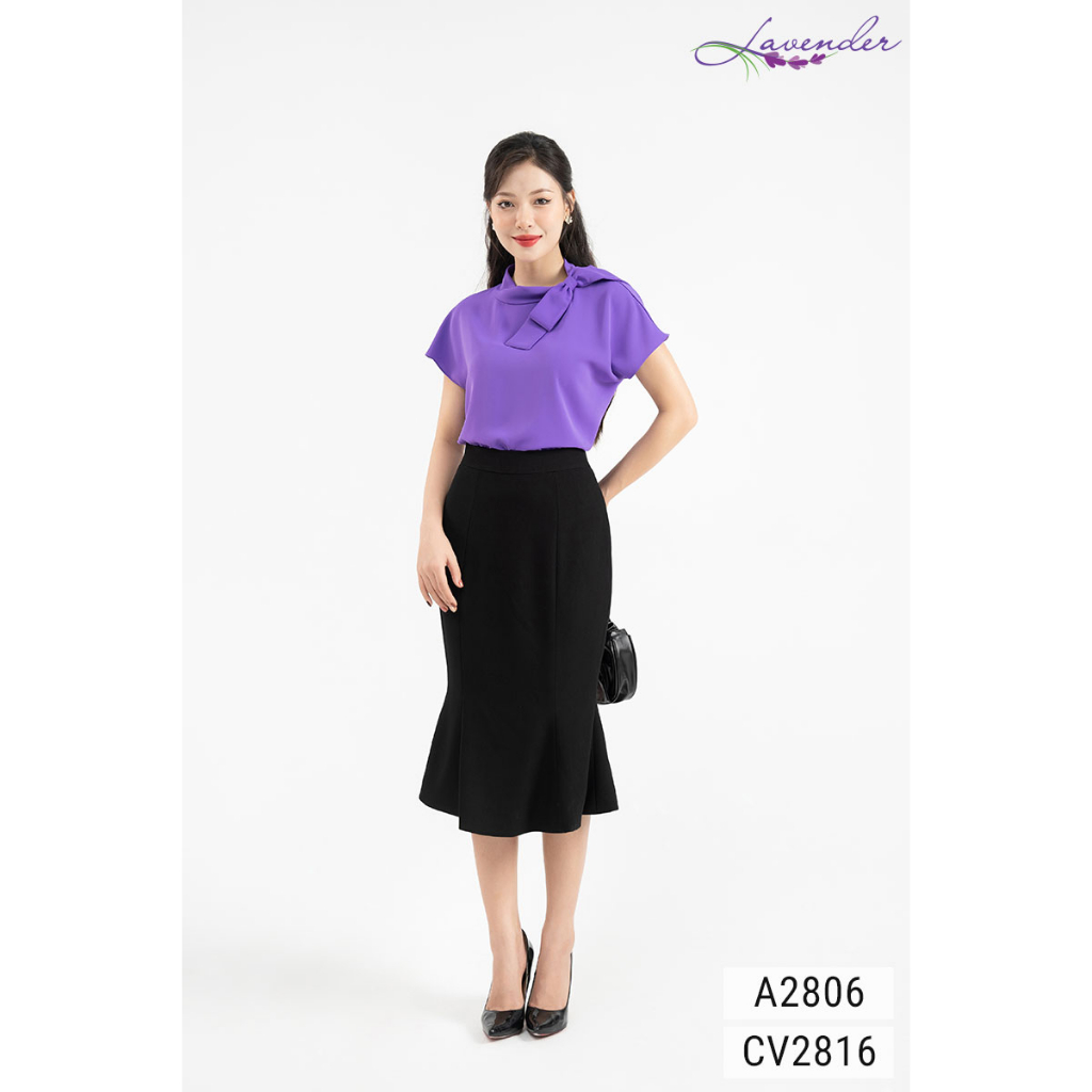 Chân váy đen đuôi cá LAVENDER FASHION dáng dài chất co giãn cao cấp CV2816