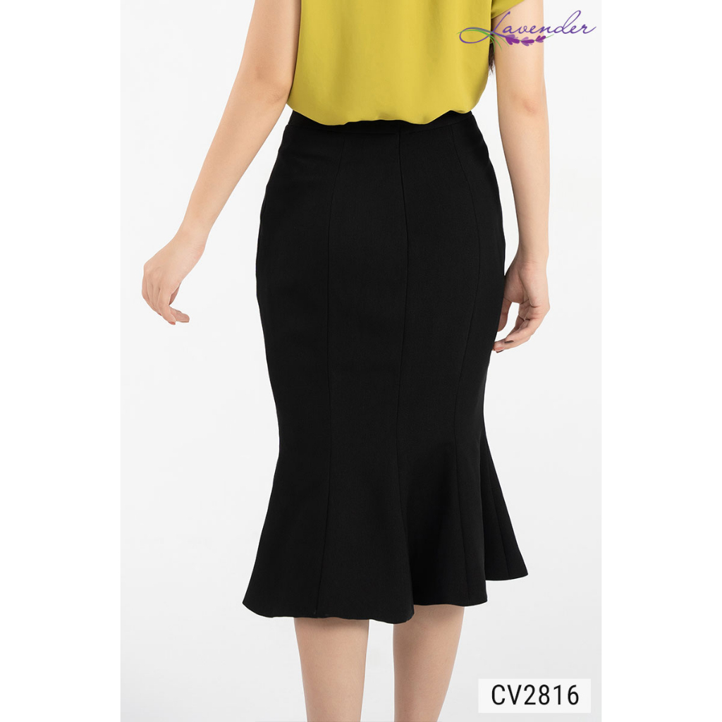 Chân váy đen đuôi cá LAVENDER FASHION dáng dài chất co giãn cao cấp CV2816