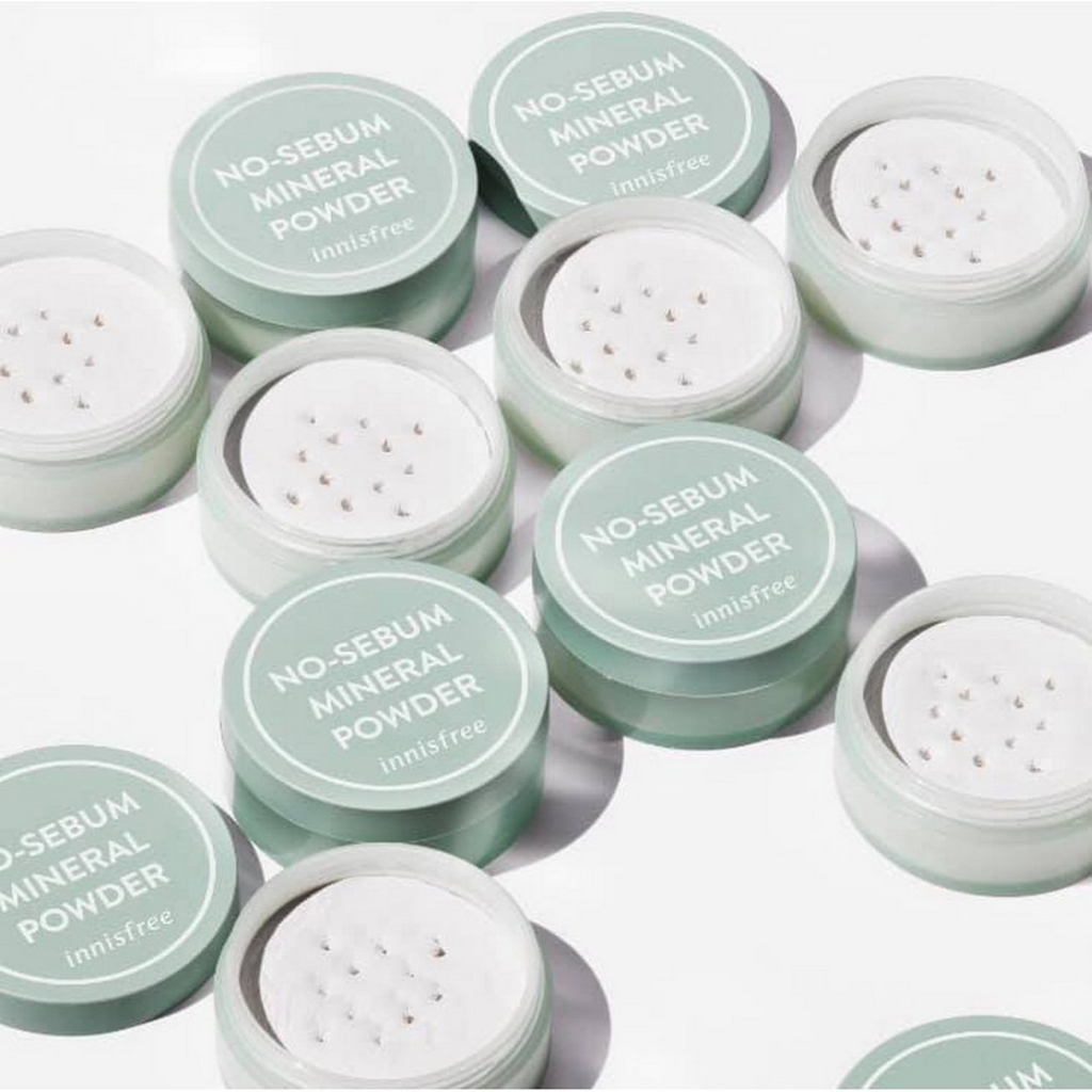 Innisfree No Sebum Mineral Powder 5g Phấn Phủ Khoáng cho làn da mịn mượt tự nhiên giữ lớp makeup lâu trôi konvy