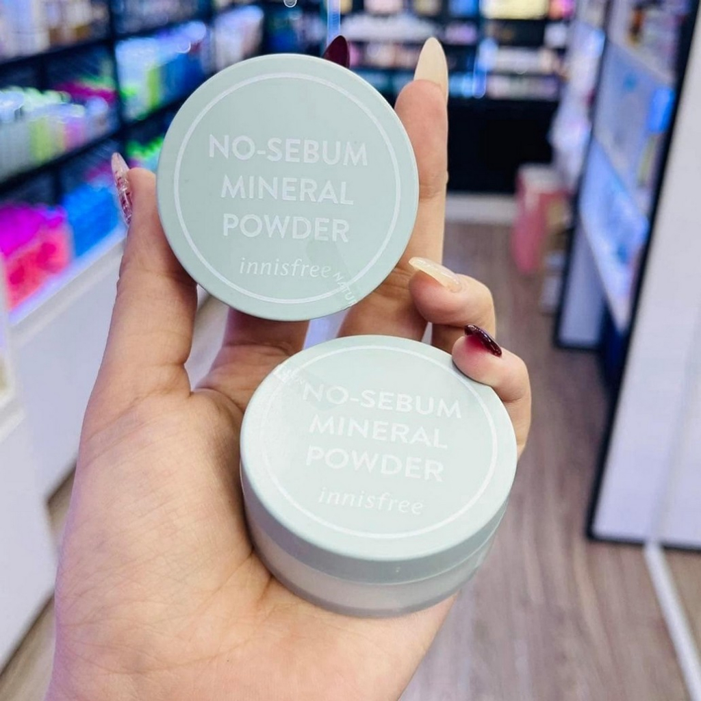 Innisfree No Sebum Mineral Powder 5g Phấn Phủ Khoáng cho làn da mịn mượt tự nhiên giữ lớp makeup lâu trôi konvy