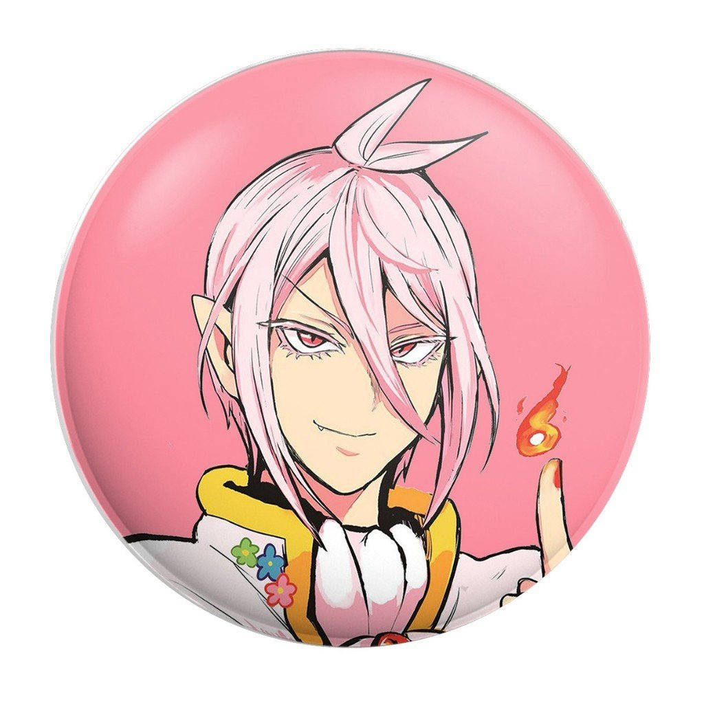 Huy hiệu IN HÌNH Mairimashita! Iruma-kun Iruma giá đáo! ver NỀN MÀU anime chibi dễ thương tiện lợi