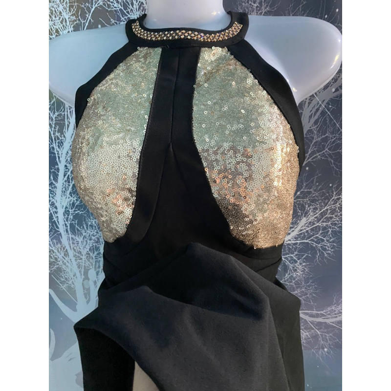 Đầm đen kim sa vải đẹp