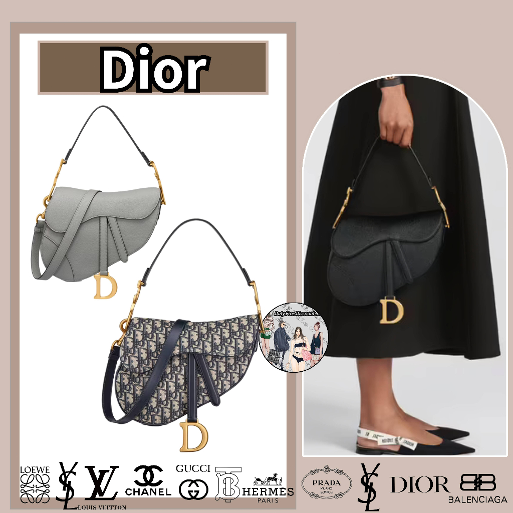 Dior/túi xách chuỗi yên ngựa/túi nữ/túi xách/túi đeo vai/phong cách mới nhất/sản phẩm giảm giá miễn thuế
