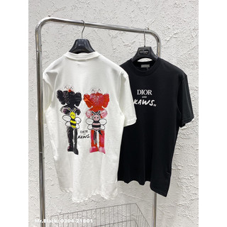 Áo thun di.or x kaws cao cấp, áo phông nam nữ phong cách